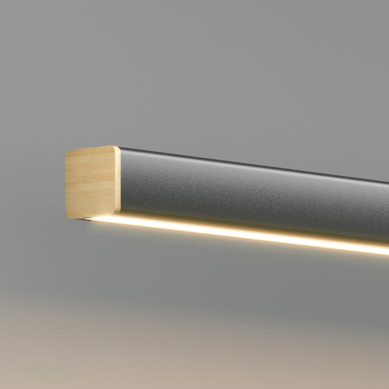 Ideas modernas de iluminación de la isla LED de hierro Lámpara lineal de lámpara lineal para el comedor