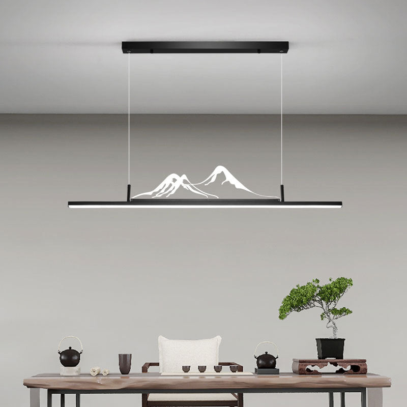 Accesorios de iluminación lineal modernos de aluminio Luz de la isla de la isla Luz