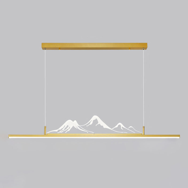 Accesorios de iluminación lineal modernos de aluminio Luz de la isla de la isla Luz