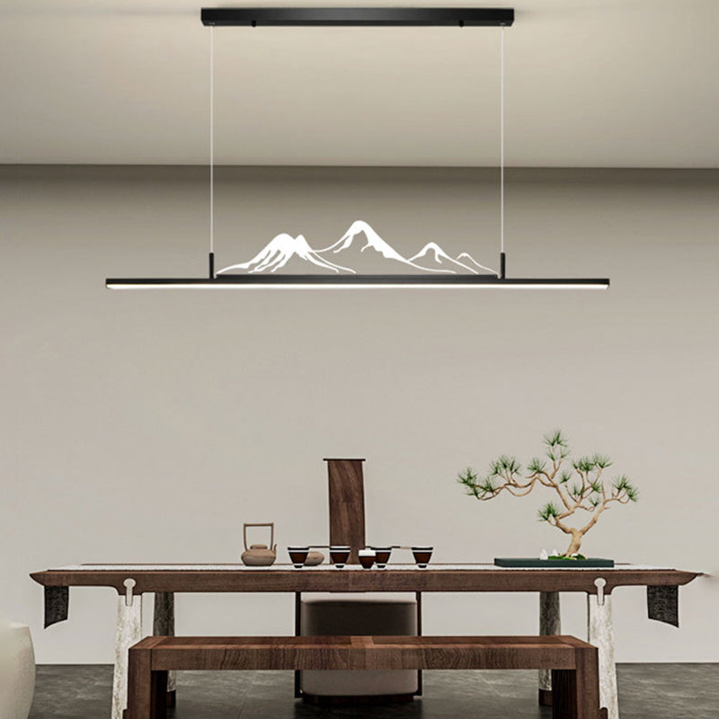 Accesorios de iluminación lineal modernos de aluminio Luz de la isla de la isla Luz