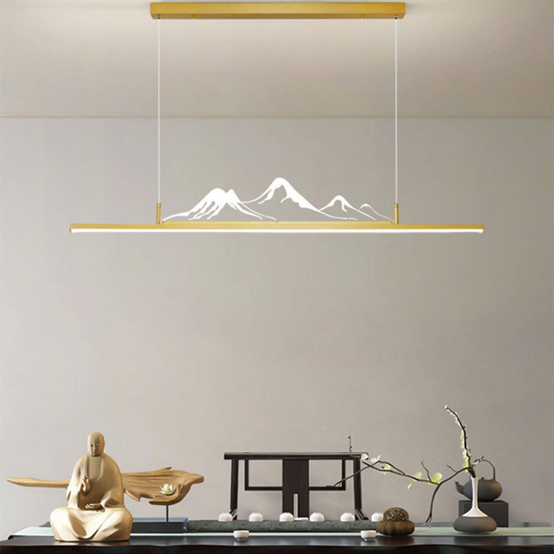 Accesorios de iluminación lineal modernos de aluminio Luz de la isla de la isla Luz