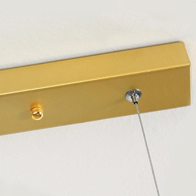 Tea Room Modern Island Lighting 2 Lights LED Linear Aluminum Pendant Light