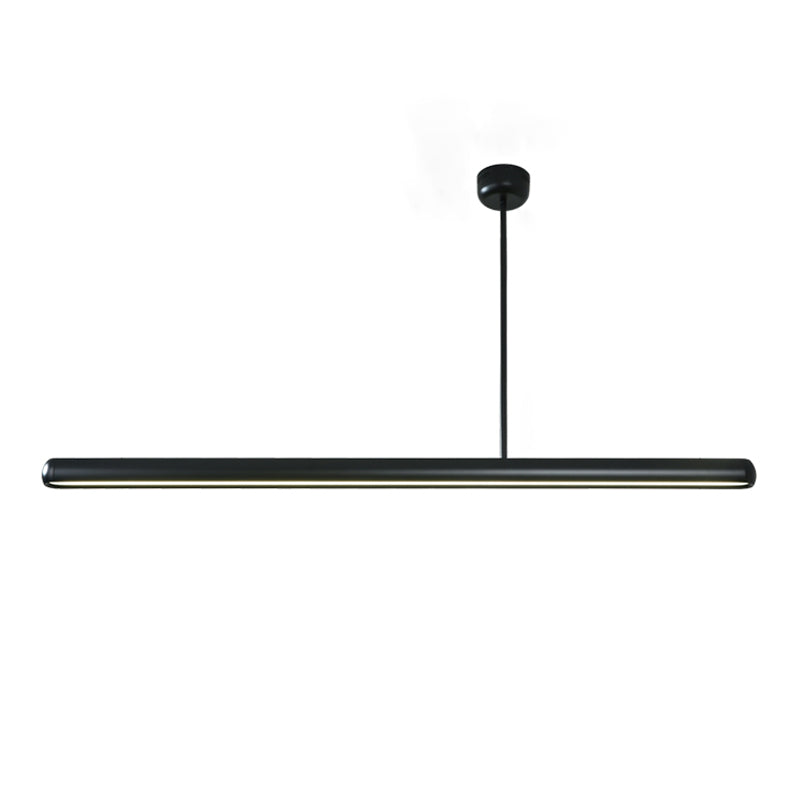 Modern Minimalist Linear Island Pendant Lights Metal 1 Light Chandelier Lighting