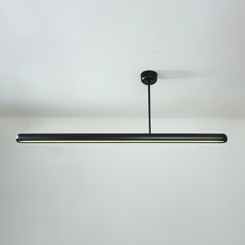 Modern Minimalist Linear Island Pendant Lights Metal 1 Light Chandelier Lighting