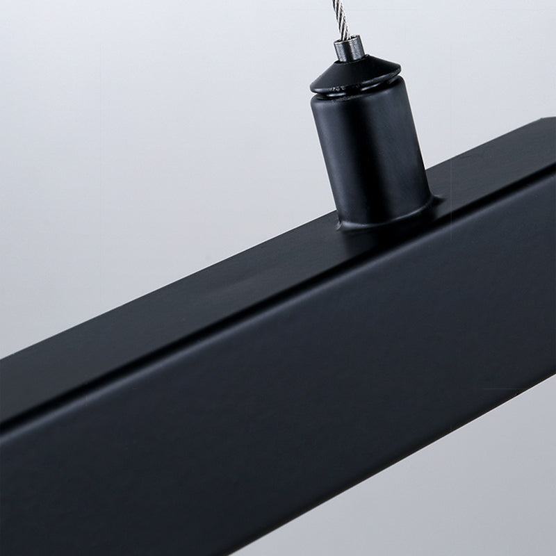 Lámpara moderna lámpara de lámpara de luz de metal lineal con cristal