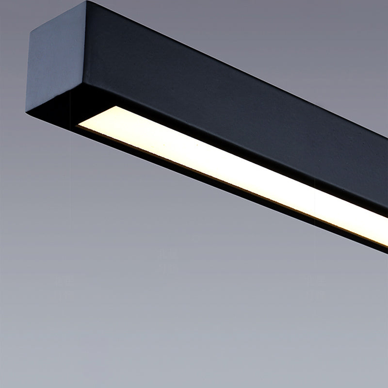 Lámpara moderna lámpara de lámpara de luz de metal lineal con cristal