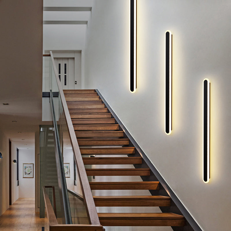 Apliques de pared lineal de metal estilo contemporáneo 1 apliques de luz de pared de luz para dormitorio de sala de estar