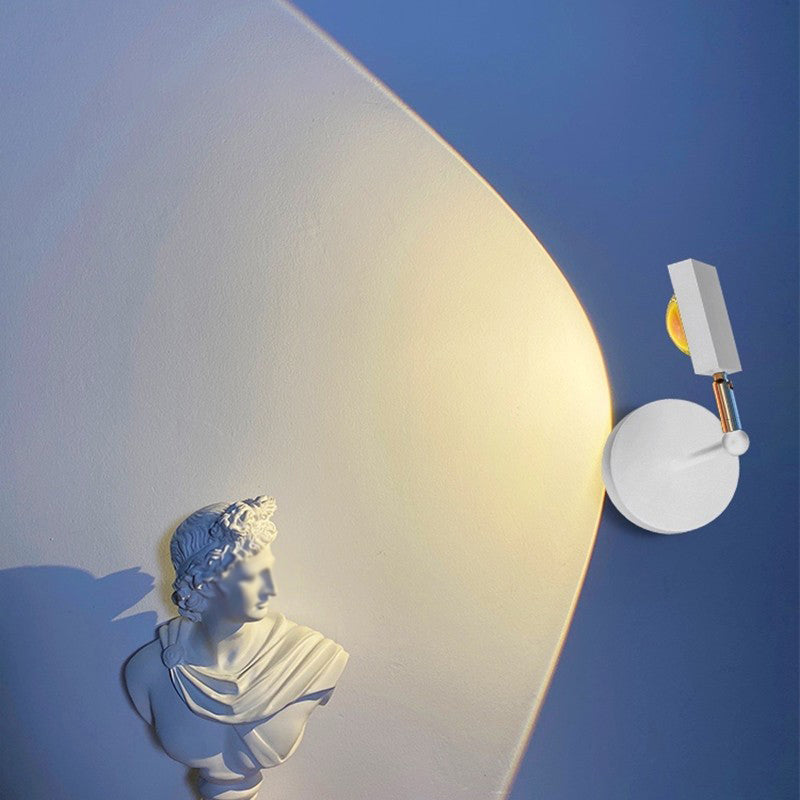 Metal Square Wall Lighting Contemporary Style 1 Light Wall Light Fixture