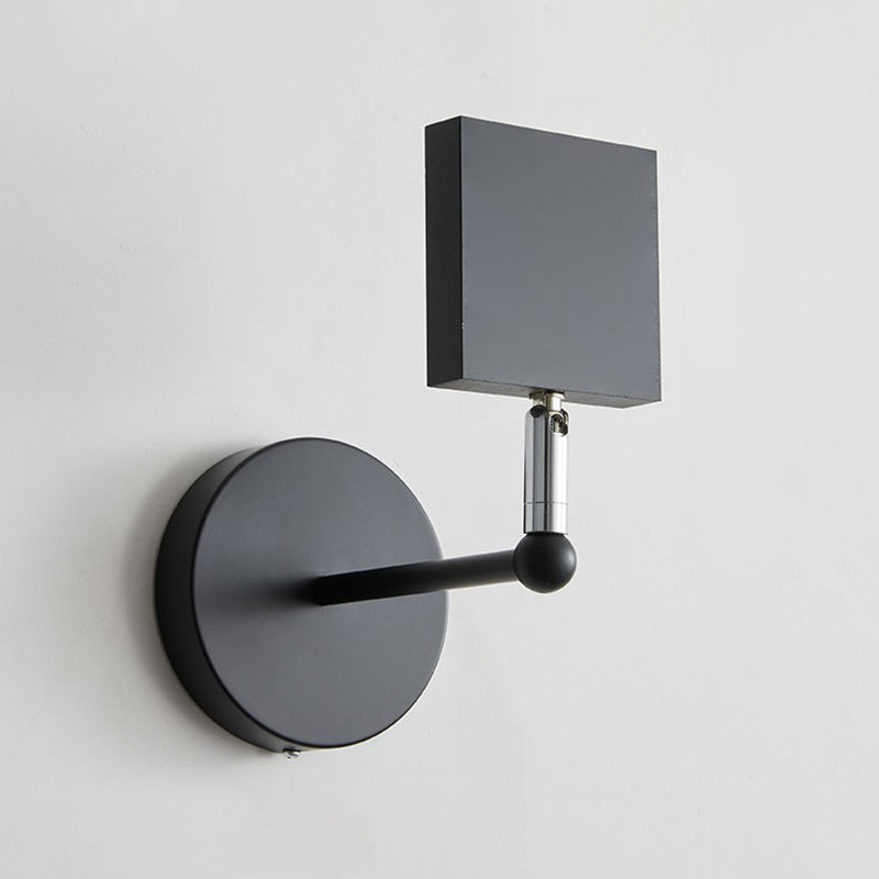 Metal Square Wall Lighting Contemporary Style 1 Light Wall Light Fixture