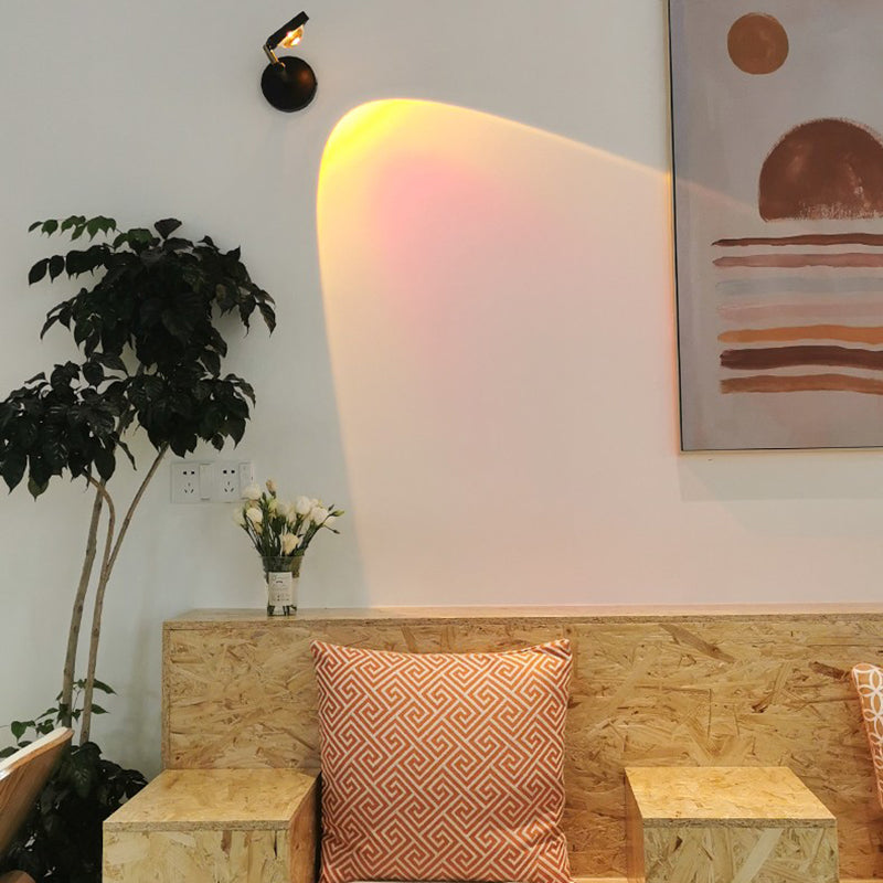 Iluminación de pared cuadrada de metal estilo contemporáneo 1 lámpara de pared de luz