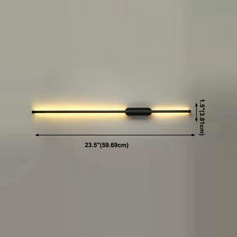 Metal Linear Wall Sconces Contemporary Style 1 Light Wall Light Fixture