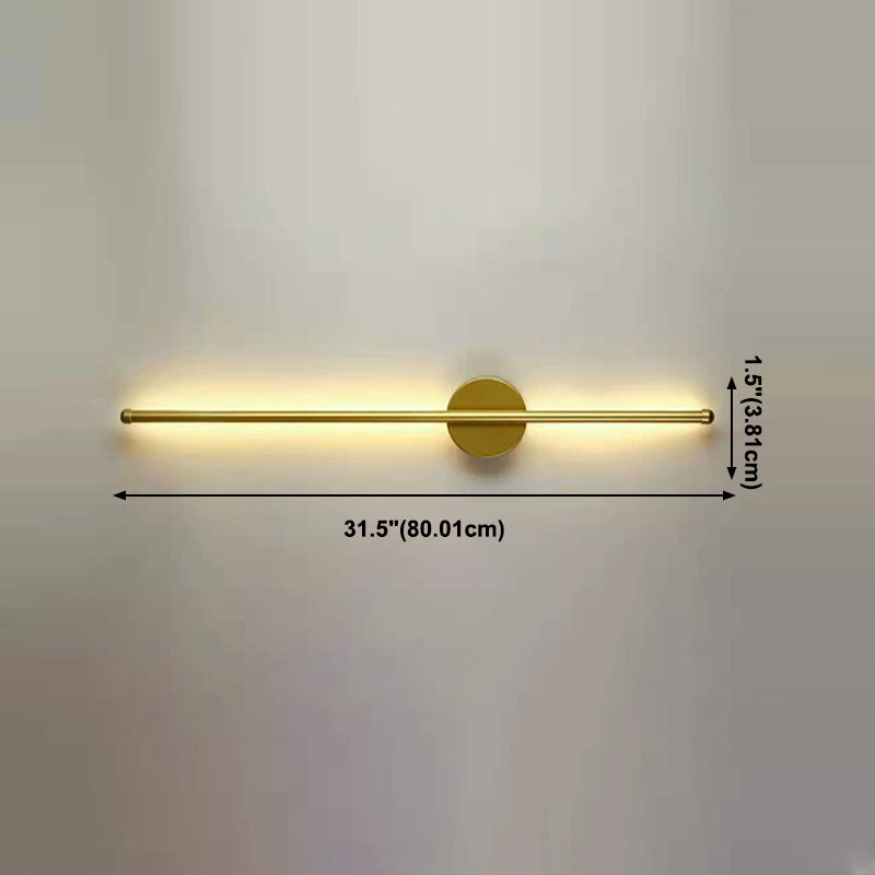 Apliques de pared lineales de metal estilo contemporáneo 1 lámpara de pared de luz