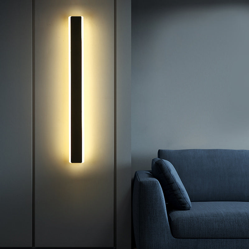 Metall Lineare Wandleuchter zeitgenössischer Stil 1 Lichtwandleuchte für Wohnzimmer