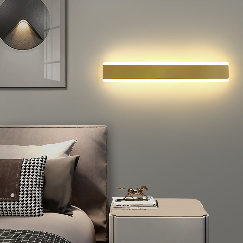 Metall Lineare Wandleuchter zeitgenössischer Stil 1 Lichtwandleuchte für Wohnzimmer