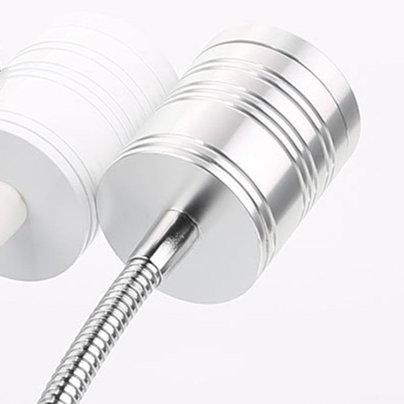 Éclairage mural de cylindre en métal style contemporain 1 éclairage de lecture murale lumineuse