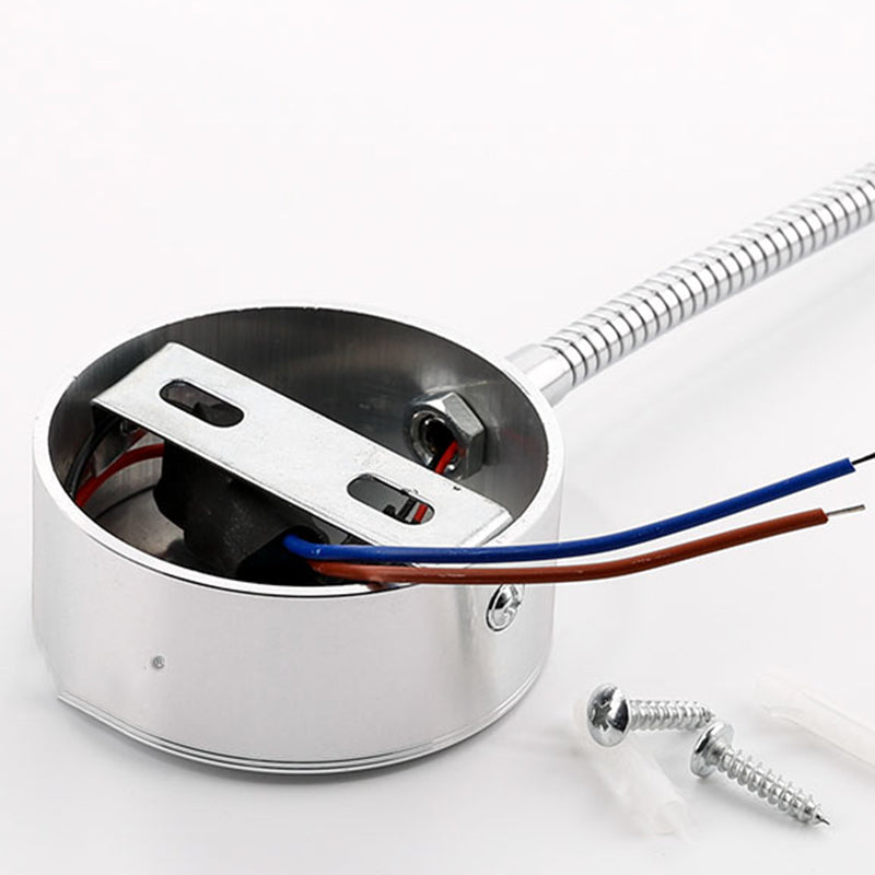 Éclairage mural de cylindre en métal style contemporain 1 éclairage de lecture murale lumineuse