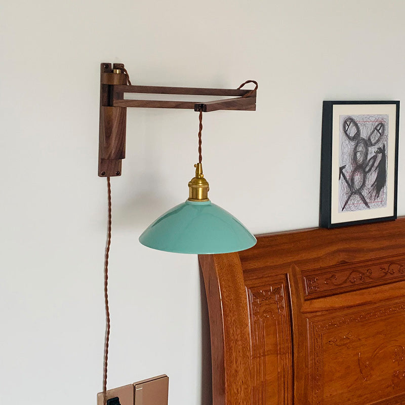 Éclairage de paroi de bras réglables en bois 1 luminaire mural d'éclairage luminaire
