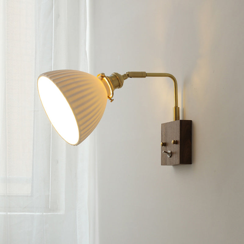 Éclairage mural en forme d'évasion en bois Modern Style 1 Lumière Lumière Lumière Mur