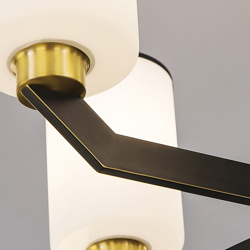 Copper Contemporary Hanging Light Fixtures Cylinder Ceiling Light for Living Room