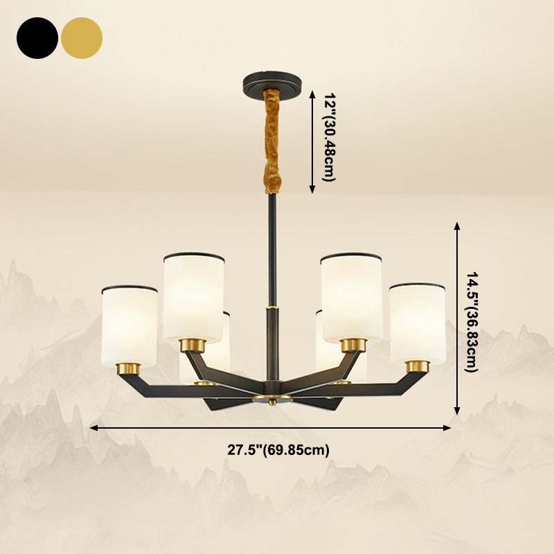 Copper Contemporary Hanging Light Fixtures Cylinder Ceiling Light for Living Room