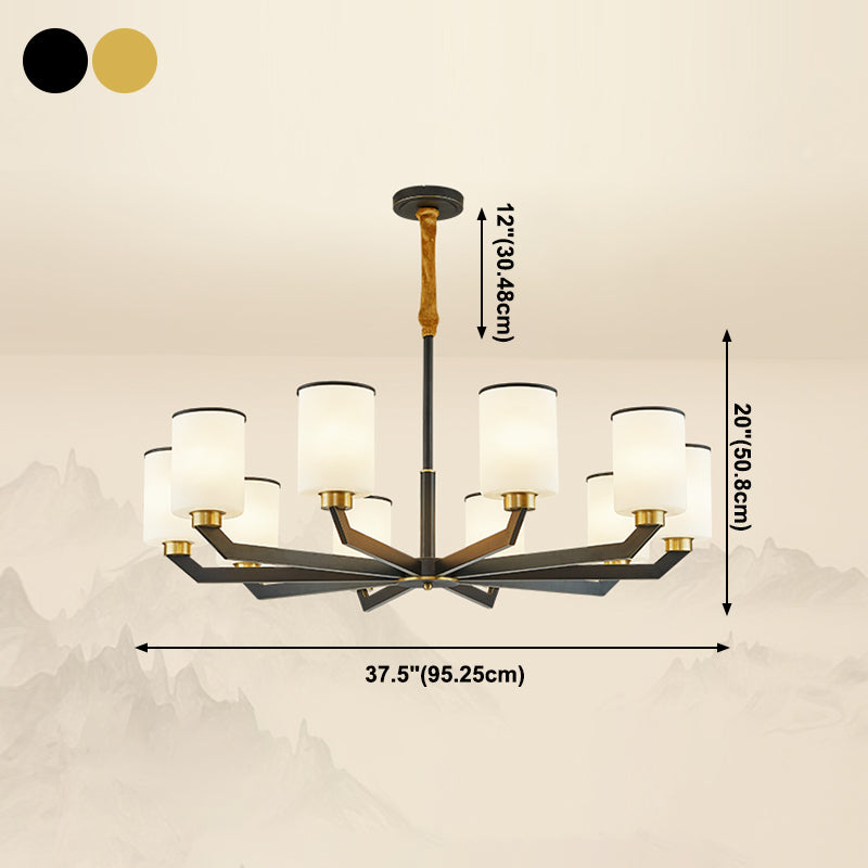 Copper Contemporary Hanging Light Fixtures Cylinder Ceiling Light for Living Room
