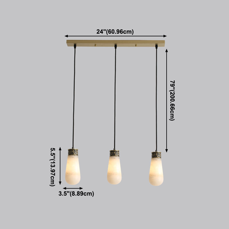 Unique Shape Hanging Lighting Modern Style Marble Light Pendant Lamp for Bedroom