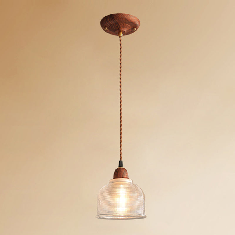 Verre Hanging Lights Modern Style 1 Tête Hanging Mount Fixture pour le salon