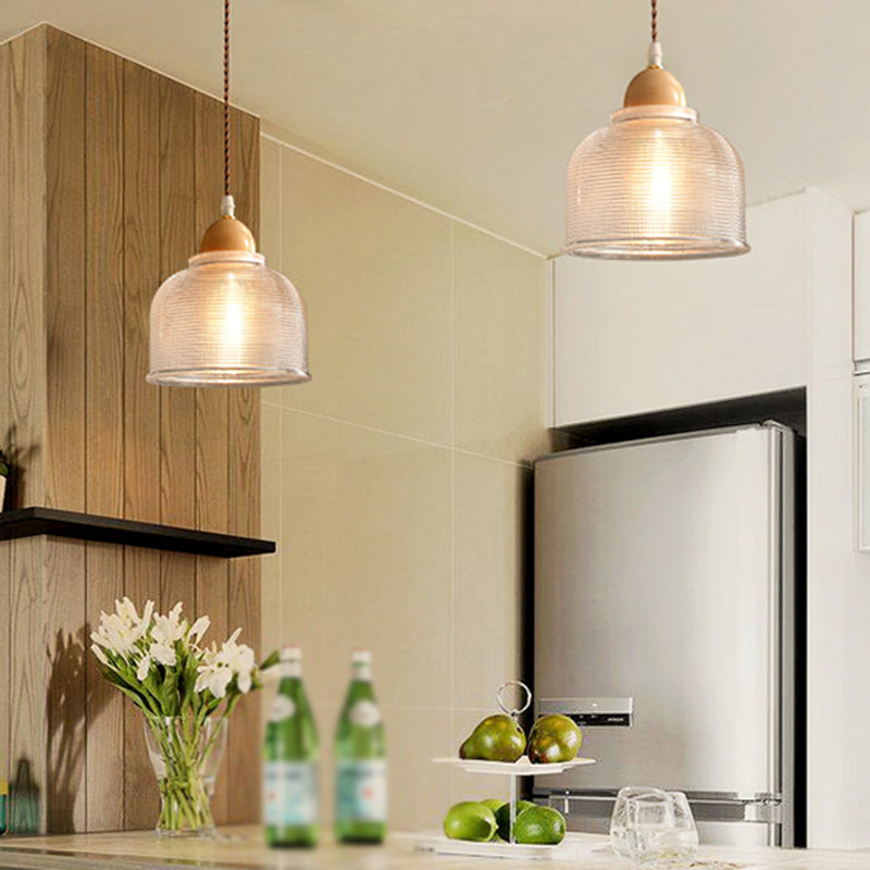 Verre Hanging Lights Modern Style 1 Tête Hanging Mount Fixture pour le salon