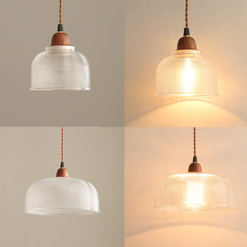 Verre Hanging Lights Modern Style 1 Tête Hanging Mount Fixture pour le salon