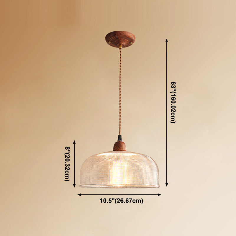 Verre Hanging Lights Modern Style 1 Tête Hanging Mount Fixture pour le salon