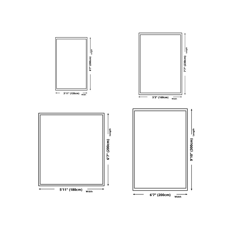 Beige Simple Rug Polyester Graphic Area Rug Non-Slip Backing Rug for Home Decor