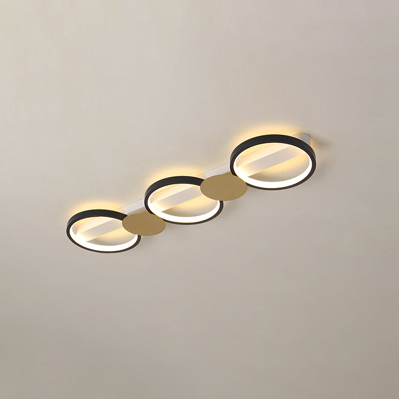 Contemporary Round Ceiling Lamp LED Flush Mount Ceiling Light with Acrylic Shade