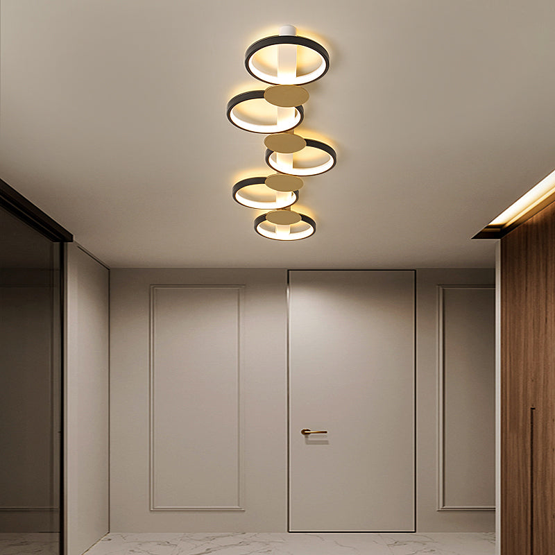 Contemporary Round Ceiling Lamp LED Flush Mount Ceiling Light with Acrylic Shade