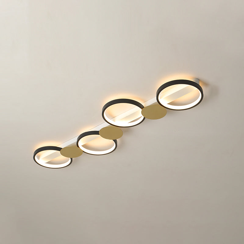 Contemporary Round Ceiling Lamp LED Flush Mount Ceiling Light with Acrylic Shade