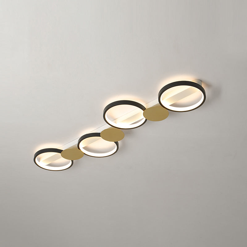 Contemporary Round Ceiling Lamp LED Flush Mount Ceiling Light with Acrylic Shade
