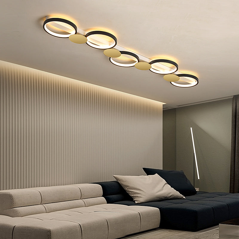 Contemporary Round Ceiling Lamp LED Flush Mount Ceiling Light with Acrylic Shade