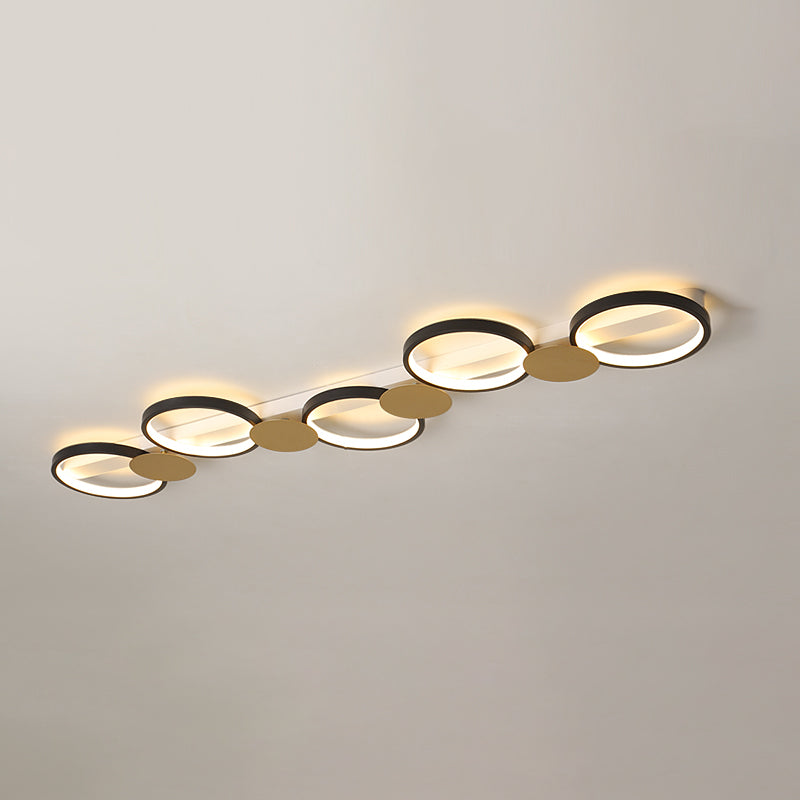 Contemporary Round Ceiling Lamp LED Flush Mount Ceiling Light with Acrylic Shade