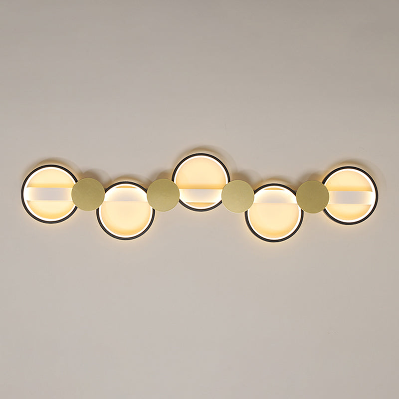 Contemporary Round Ceiling Lamp LED Flush Mount Ceiling Light with Acrylic Shade