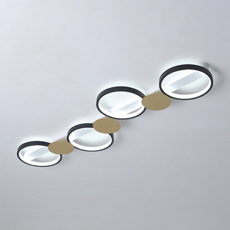 Contemporary Round Ceiling Lamp LED Flush Mount Ceiling Light with Acrylic Shade