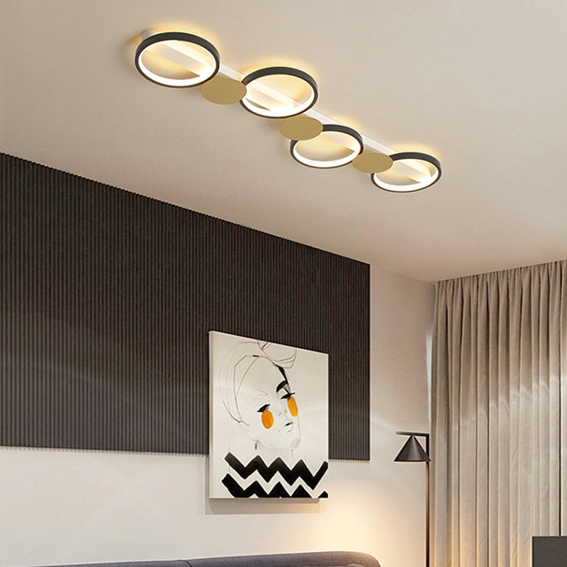 Contemporary Round Ceiling Lamp LED Flush Mount Ceiling Light with Acrylic Shade