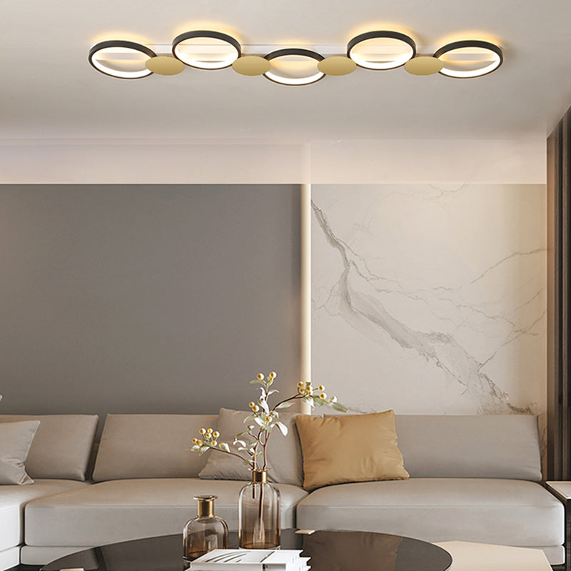 Contemporary Round Ceiling Lamp LED Flush Mount Ceiling Light with Acrylic Shade