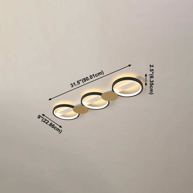 Contemporary Round Ceiling Lamp LED Flush Mount Ceiling Light with Acrylic Shade