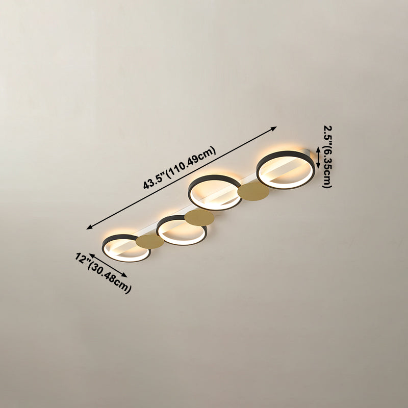 Contemporary Round Ceiling Lamp LED Flush Mount Ceiling Light with Acrylic Shade