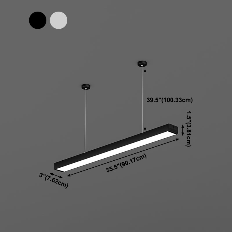 Modern LED Hanging Light Fixture Simple Pendant Lamp for Office Meeting Room