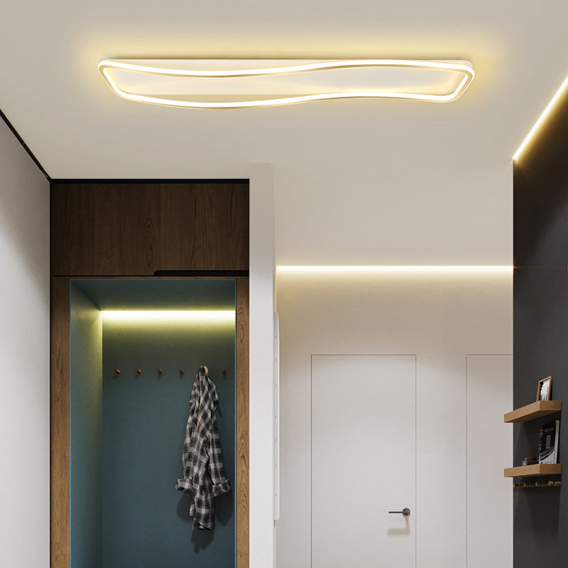 Plafoniera moderna lineare Lampada da soffitto a LED semplice per soggiorno camera da letto