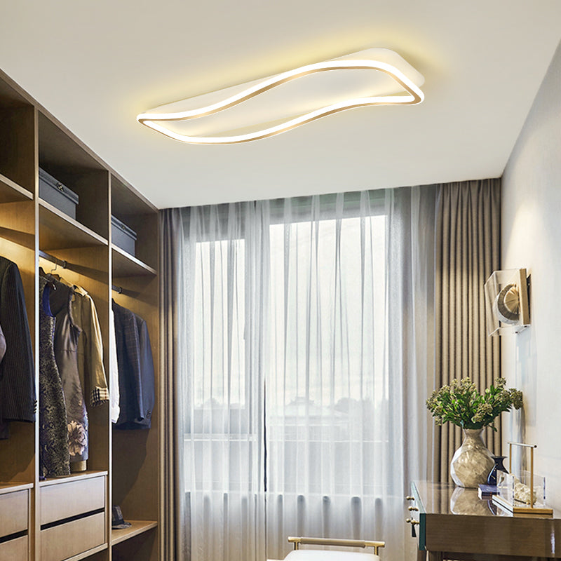 Plafoniera moderna lineare Lampada da soffitto a LED semplice per soggiorno camera da letto