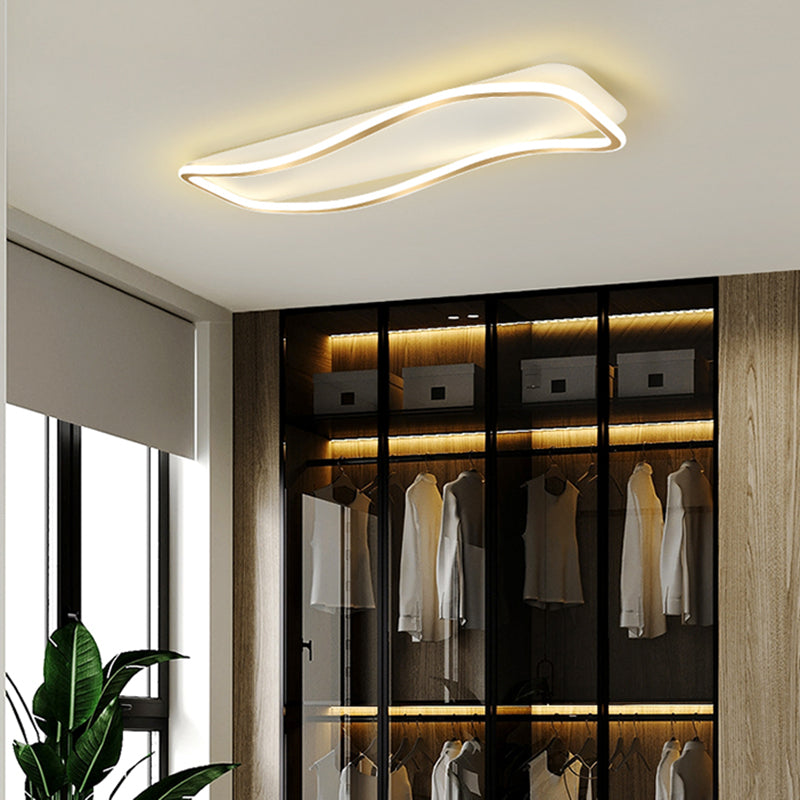 Plafoniera moderna lineare Lampada da soffitto a LED semplice per soggiorno camera da letto
