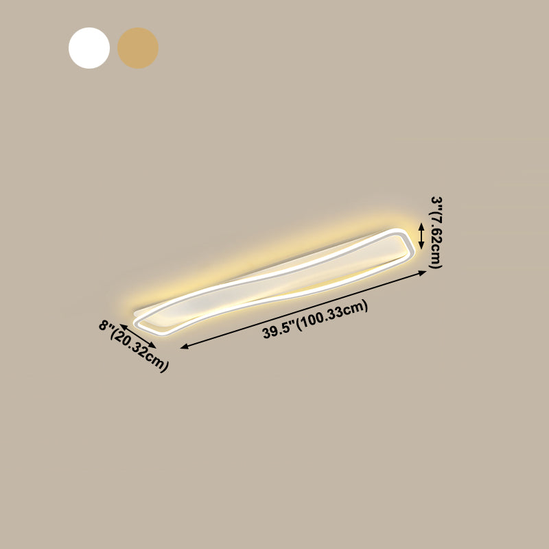 Plafoniera moderna lineare Lampada da soffitto a LED semplice per soggiorno camera da letto