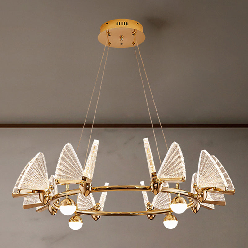 Lámpara de lámpara múltiple de forma de mariposa moderna Luz colgante de luz para dormitorio