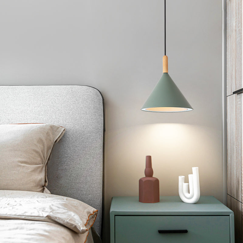 Modern Hanging Lamps 1 Head Pendant Light with Iron Shade for Living Room Bedroom